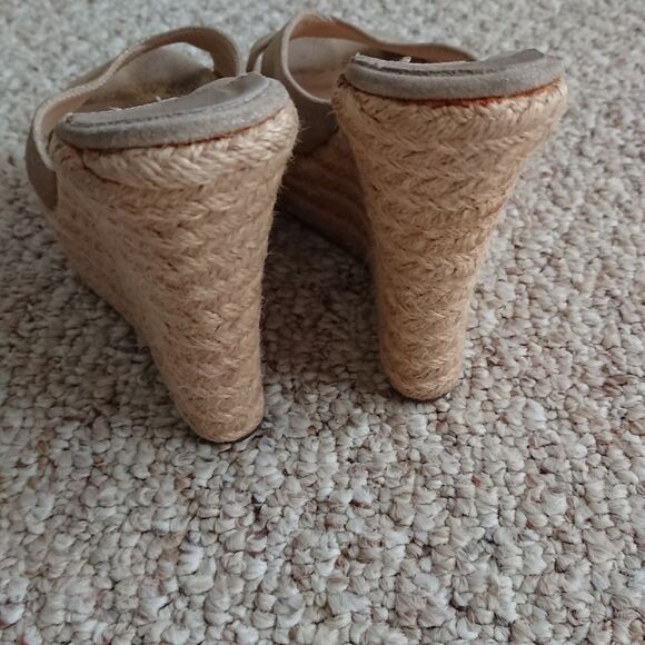 Jimmy Choo Glitter Phyllis Cross Strap wedges size 37.5 - Picture 6 of 10